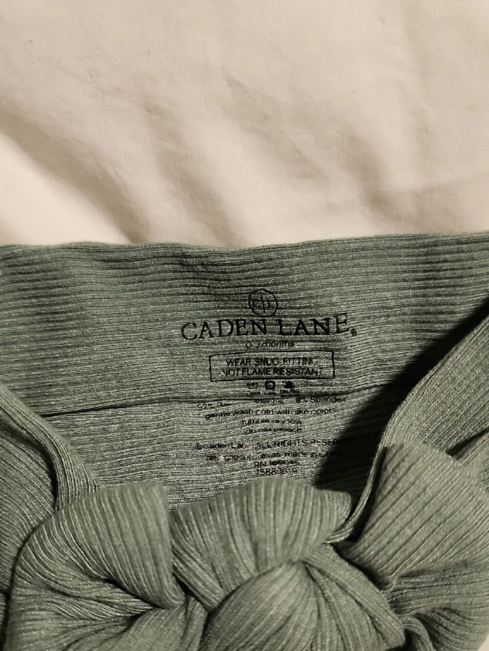 Caden Lane Ribbed Knot Headband - Sage Green